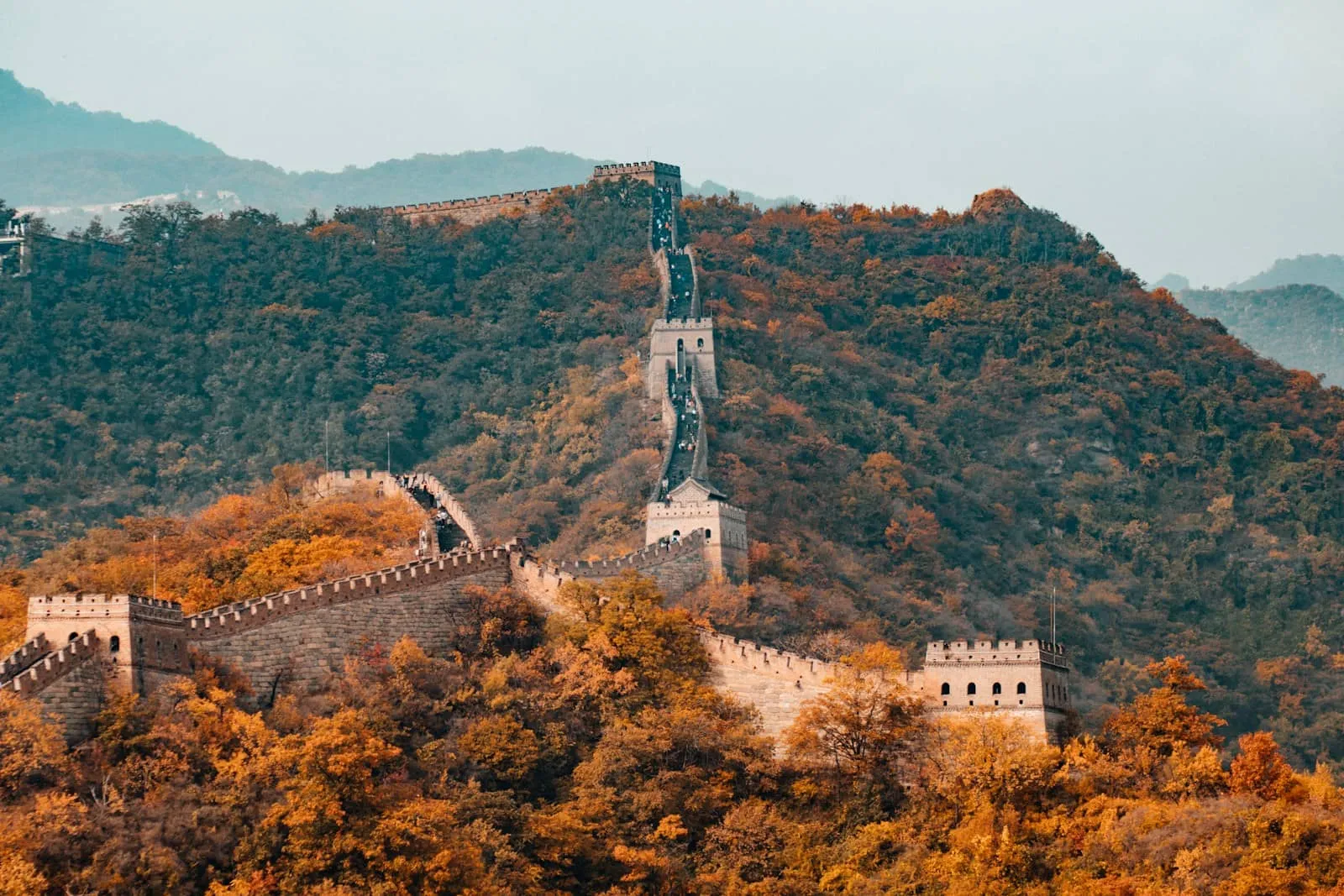 Great Wall of China on a ridge