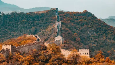 Great Wall of China on a ridge